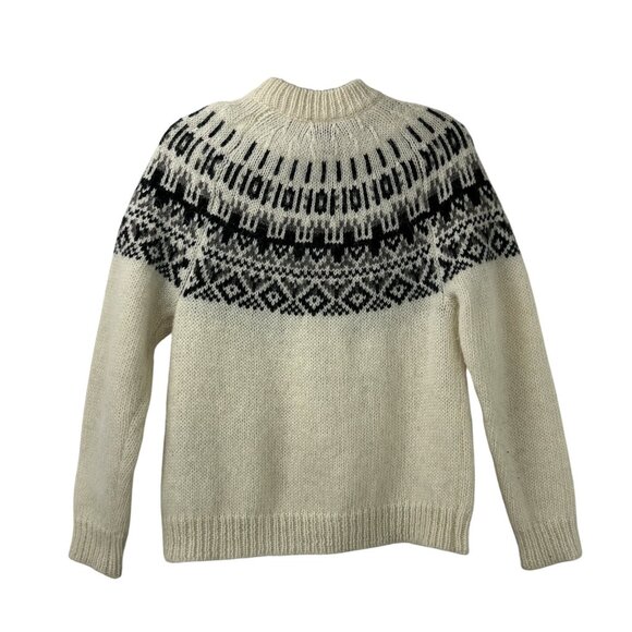 Icewear Iceland XS zip up Cardigan Sweater Icelandic Wool White Comfort Warm - Picture 2 of 16